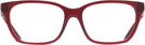 Rectangle TRANSPARENT RED Tory Burch 2107 Computer Style Progressive View #2