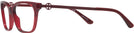 Rectangle TRANSPARENT RED Tory Burch 2107 Progressive No Line Bifocal View #3