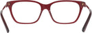 Rectangle TRANSPARENT RED Tory Burch 2107 Progressive No Line Bifocal View #4