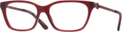 Rectangle TRANSPARENT RED Tory Burch 2107 Single Vision Full Frame View #1