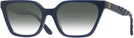 Rectangle Transparent Navy Tory Burch 2133U w/ Gradient Bifocal Reading Sunglasses View #1