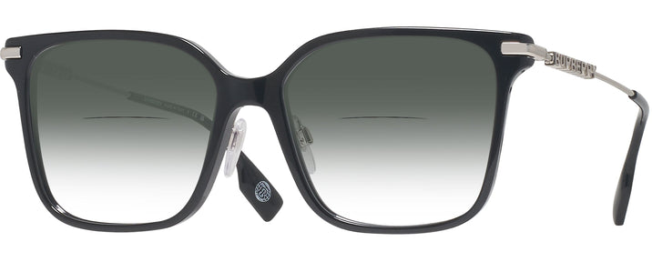Square,Oversized Black Burberry 2376 w/ Gradient Bifocal Reading Sunglasses View #1