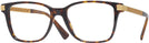 Rectangle Havana Versace 3340U Single Vision Full Frame View #1