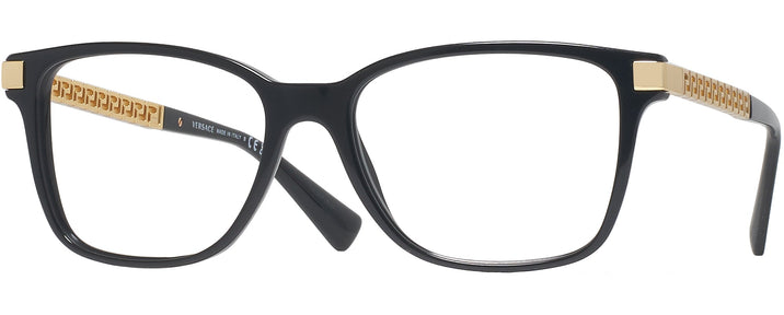 Rectangle Black Versace 3340U Single Vision Full Frame View #1