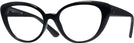 Cat Eye Black Versace 3349U Single Vision Full Frame View #1