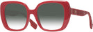 Square,Oversized Red Burberry 4371 w/ Gradient Bifocal Reading Sunglasses View #1
