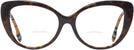 Cat Eye Dark Havana Burberry 4407 Bifocal View #2