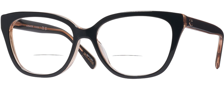 Square Black/transparent Blush Coach 6226U Bifocal View #1
