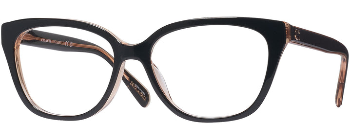 Square Black/transparent Blush Coach 6226U Single Vision Full Frame View #1