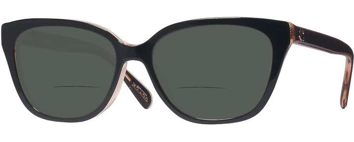 Square Black/transparent Blush Coach 6226U Bifocal Reading Sunglasses View #1