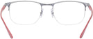 Rectangle Gunmetal Ray-Ban 6513 Single Vision Full Frame View #4