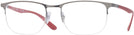 Rectangle Gunmetal Ray-Ban 6513 Progressive No-Lines View #1