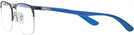 Rectangle Black Ray-Ban 6513 Single Vision Full Frame View #3
