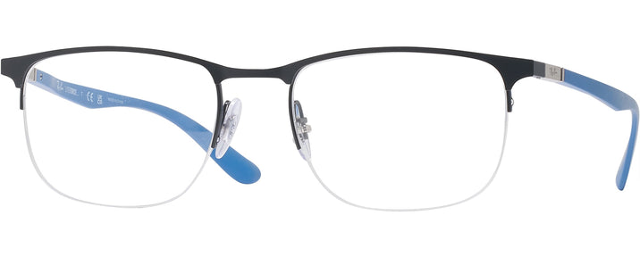 Rectangle Black Ray-Ban 6513 Single Vision Full Frame View #1