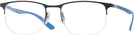 Rectangle Black Ray-Ban 6513 Single Vision Full Frame View #1