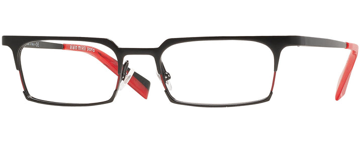 Rectangle Black Alain Mikli A02035 Single Vision Full Frame View #1