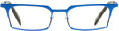 Rectangle Matte Klein Blue Alain Mikli A02035 Single Vision Full Frame View #2