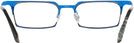 Rectangle Matte Klein Blue Alain Mikli A02035 Single Vision Full Frame View #4