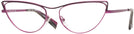 Cat Eye Matte Black Fuxia Alain Mikli A02038 Single Vision Full Frame View #1