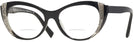 Cat Eye Noir / Blanc / Noir Alain Mikli A03115B Bifocal View #1