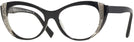 Cat Eye Noir / Blanc / Noir Alain Mikli A03115B Single Vision Full Frame View #1
