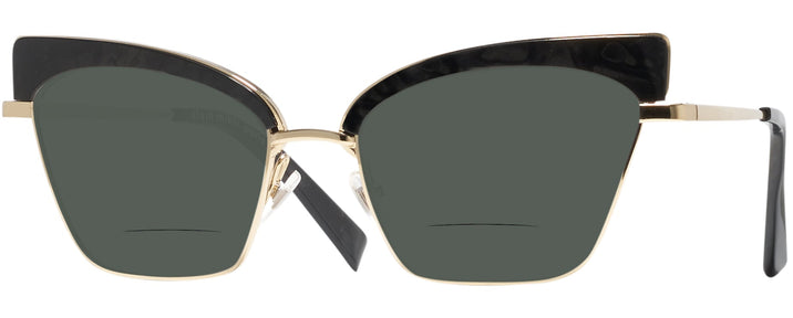 Cat Eye Black Gold Alain Mikli A04005 Bifocal Reading Sunglasses View #1