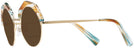 Round Light Matte Gold/brown Tortoise Alain Mikli A04006 Bifocal Reading Sunglasses View #3