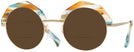 Round Light Matte Gold/brown Tortoise Alain Mikli A04006 Bifocal Reading Sunglasses View #1