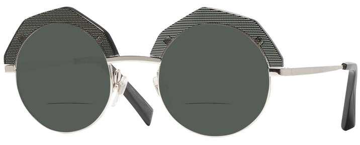 Round Black/silver Alain Mikli A04006 Bifocal Reading Sunglasses View #1