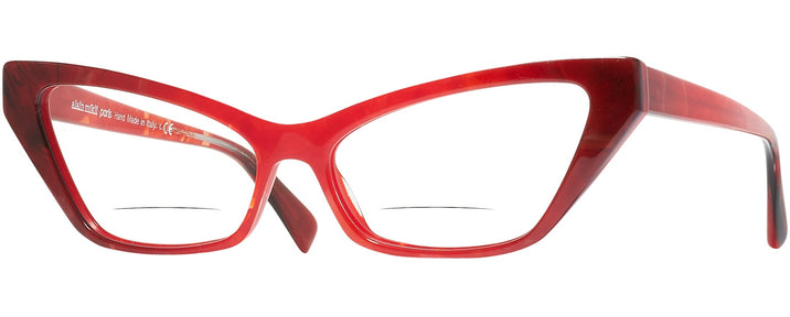 Cat Eye Red Black Alain Mikli A05036 Bifocal View #1