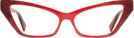 Cat Eye Red Black Alain Mikli A05036 Single Vision Full Frame View #2