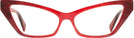 Cat Eye Red Black Alain Mikli A05036 Progressive No-Lines View #2
