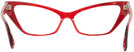 Cat Eye Red Black Alain Mikli A05036 Single Vision Full Frame View #4