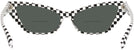 Cat Eye Black White Damier Alain Mikli A05036 Bifocal Reading Sunglasses View #4