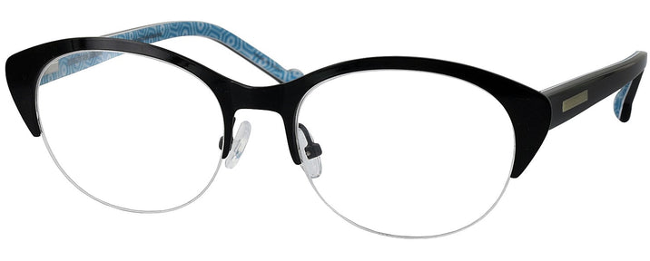 Round Black Jonathan Adler 101 Single Vision Full Frame View #1