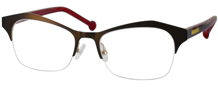 Square,Cat Eye Brown Jonathan Adler 106 Progressive No-Lines View #1