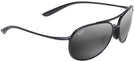 Aviator Black Gloss/grey Lens Maui Jim Alelele Bridge 438 View #1