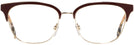 Square Light Gold/bordeaux Burberry 1334 Progressive No-Lines View #2
