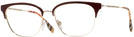 Square Light Gold/bordeaux Burberry 1334 Progressive No-Lines View #1