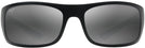 Rectangle Matte Black/grey Lens Maui JIm Big Wave 440 View #2