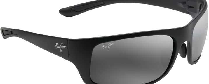 Rectangle Matte Black/grey Lens Maui JIm Big Wave 440 View #1