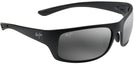Rectangle Matte Black/grey Lens Maui JIm Big Wave 440 View #1