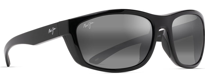 Oval Black Gloss With Black Ruber/Neutral Grey Maui Jim Nuu Landing 869 View #1