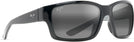 Rectangle Black Gloss With Grey Interior/Neutral Grey Maui Jim Mangroves 604 View #1