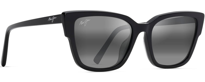 Cat Eye,Rectangle Black Gloss w/Neutral Grey Lens Maui Jim Kou 884 View #1