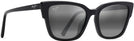 Cat Eye,Rectangle Black Gloss w/Neutral Grey Lens Maui Jim Kou 884 View #1