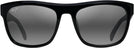 Rectangle Black Crystal Interior w/Neutral Grey Lenses Maui Jim S-Turns 872 View #2