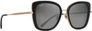 Rectangle Black w/ Gold Neutral Grey Lesns Maui Jim Violet Lake 843 View #1