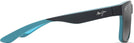Rectangle Black With Teal Stripes/Neutral Grey Maui Jim The Flats 897 View #3