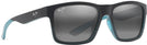 Rectangle Black With Teal Stripes/Neutral Grey Maui Jim The Flats 897 View #1